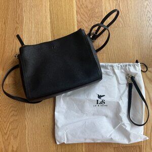 Lo & Sons Pearl Crossbody Bag – Black Leather